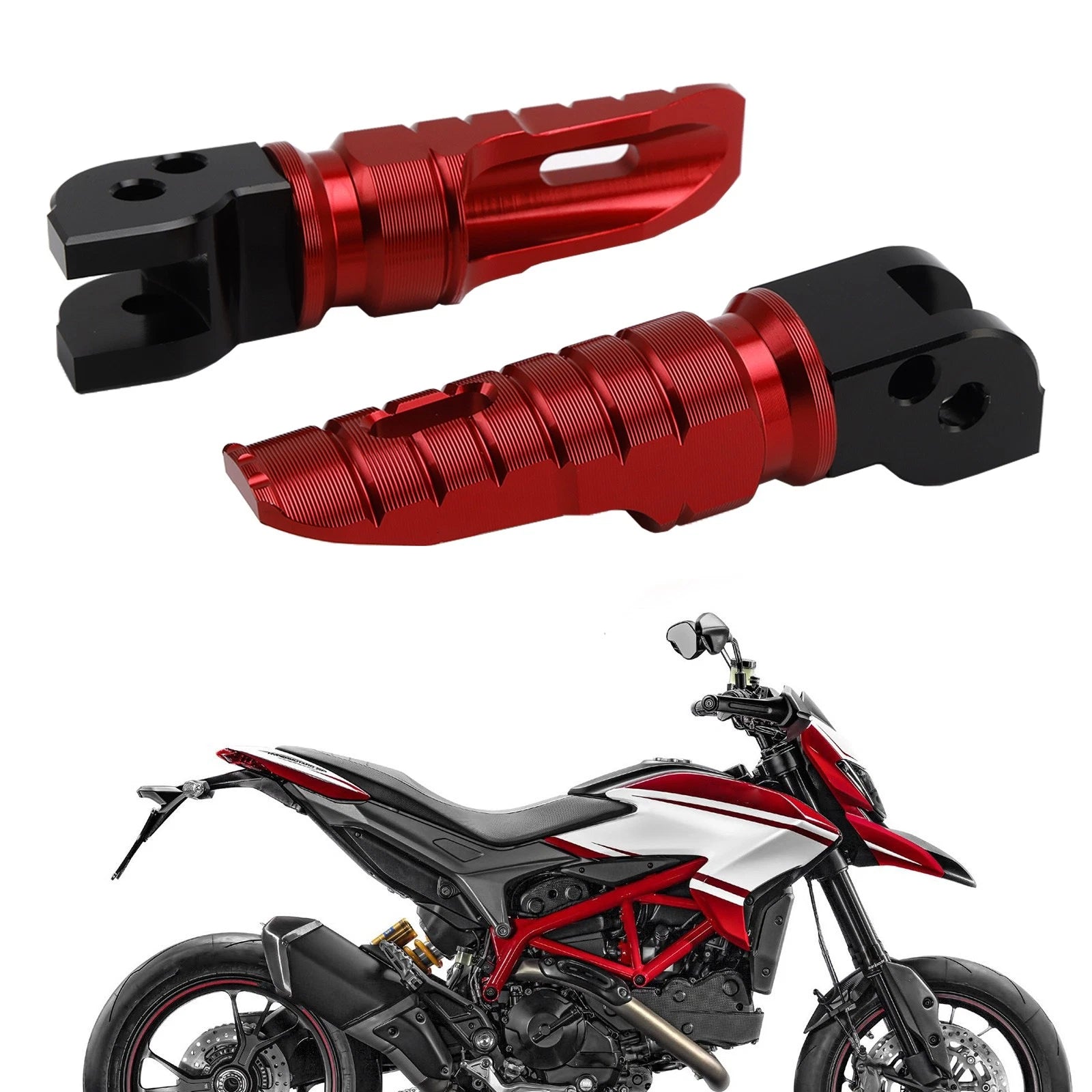 Passenger Rear Footrests Foot Pegs for Ducati 696 796 M1100 (2008–2014)