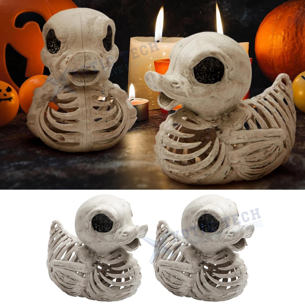 2-Pack Duck Skeleton Plastic Bones for Halloween Graveyard (2024–2025)