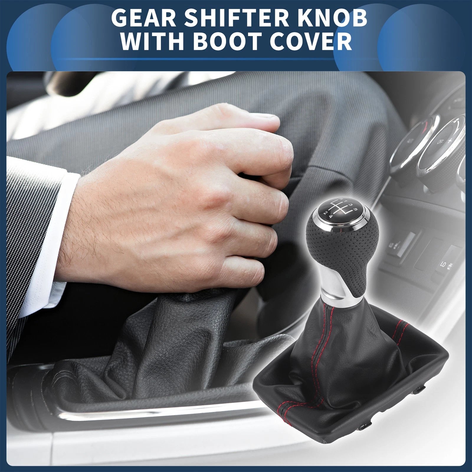 5 Speed Manual Gear Shifter Knob with Cover for Audi A4 (2007–2015)