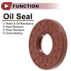 2X Oil Seal Rotary Shaft Seal for Various Models (35x80x10mm) FKM Rubber