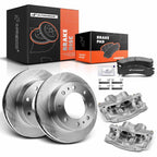 Front Brake Rotor & Pads & Caliper for Chevy Silverado 