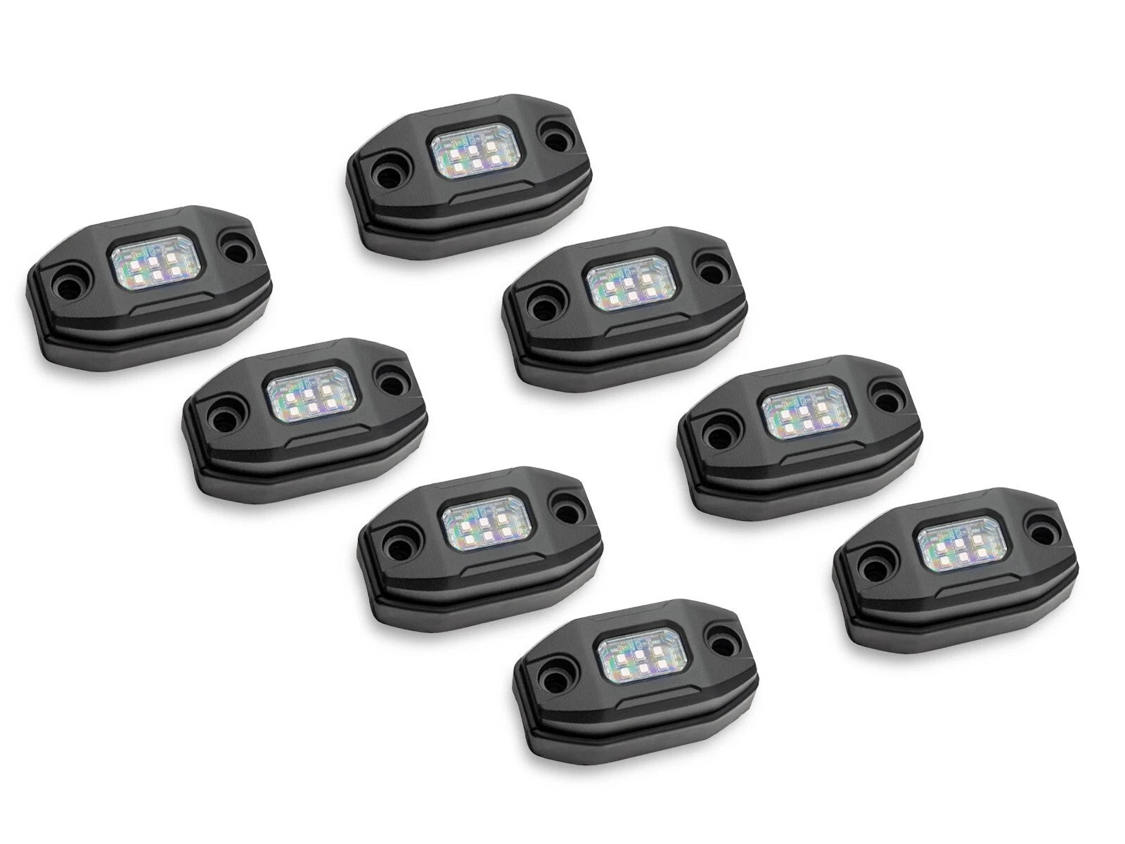 8 Piece RGB Rock Light Kit for Universal Applications