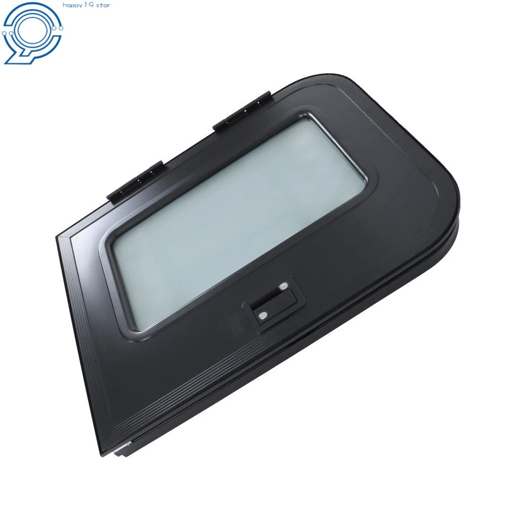 Entry Door for RV Teardrop Trailer (26" W x 32" H) Black Driver Side