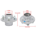 Set of 2 Galvanized Trailer Hub Kits for 3" Axles