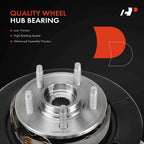 Pair Rear Steering Knuckle & Hub Bearing for Ford Explorer (2006-2010)