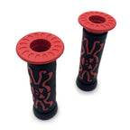 Red Skull Rubber Hand Grips for Honda CBR 600 F3 F4i RR (1995–2006)