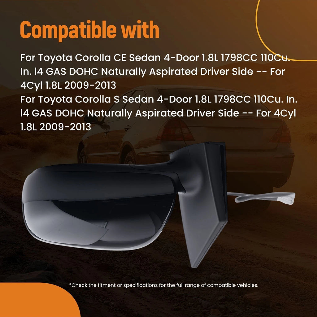 Heated Driver Mirror for Toyota Corolla 1.8L (2009–2013) 8790902A81