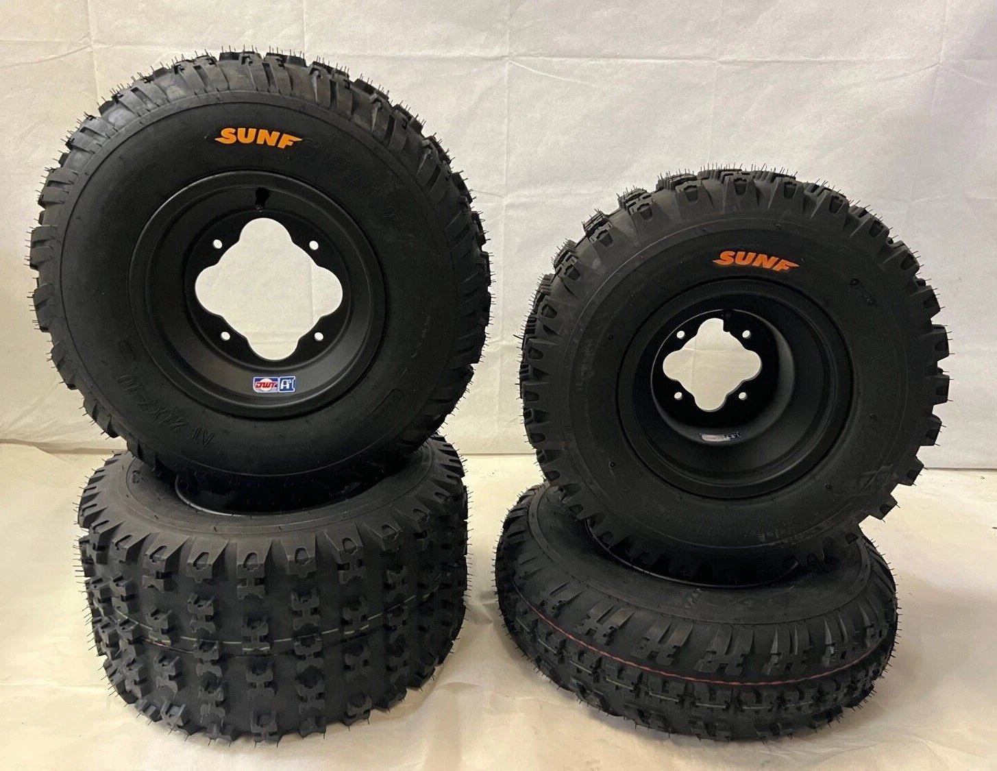 Set of 2 DWT A5 Black Rims for Honda TRX 450R, 400EX, 250R, LTR450