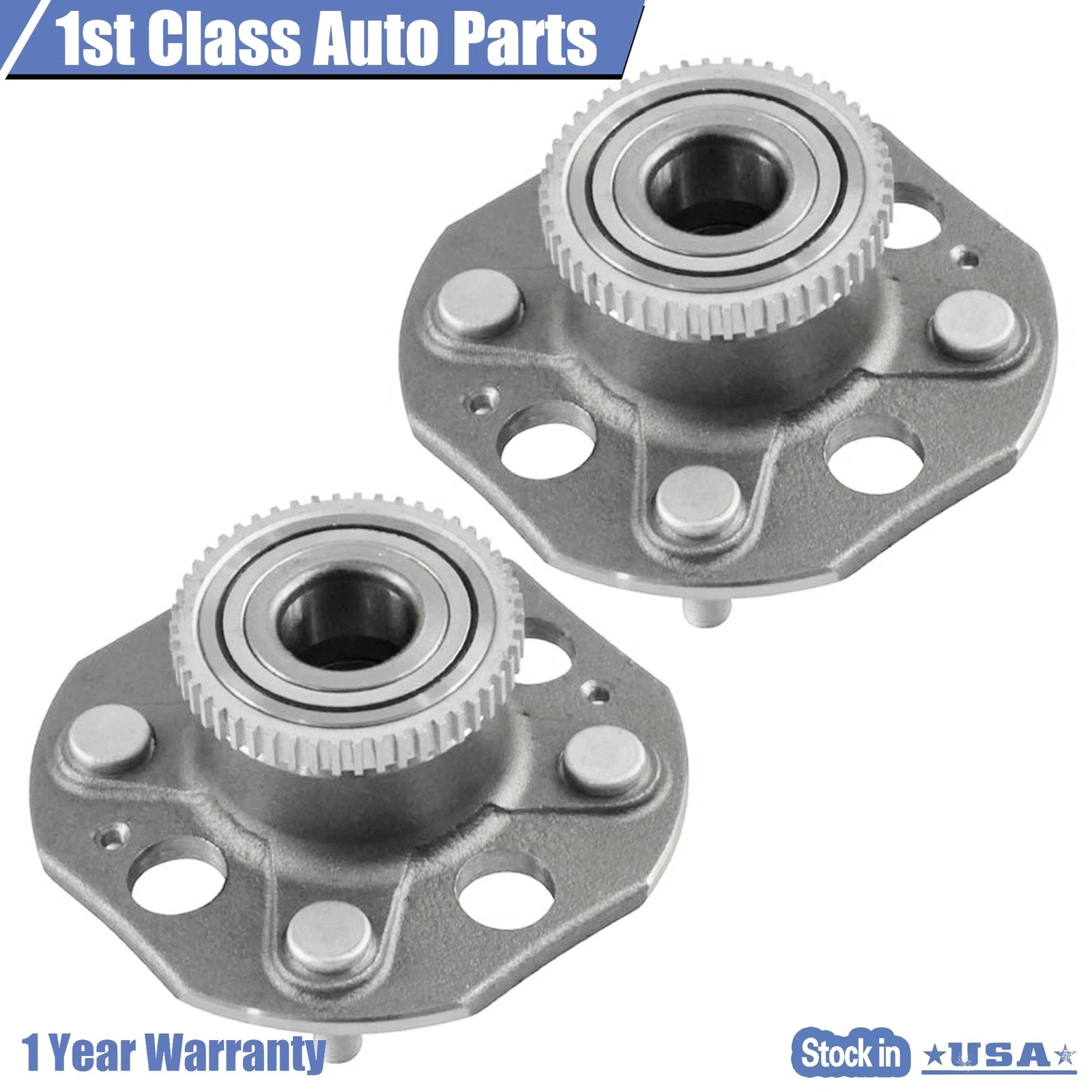 2pcs Rear Wheel Bearing & Hub for Honda Accord (1998–2002) 512178