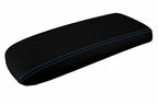Console Lid Armrest Cover for Ford Explorer (1995–2001) Carbon Fiber Blue Stitch