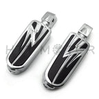 Chrome Lightning Footpegs for Kawasaki Vulcan 1500 1600 1700 (1996–2010)