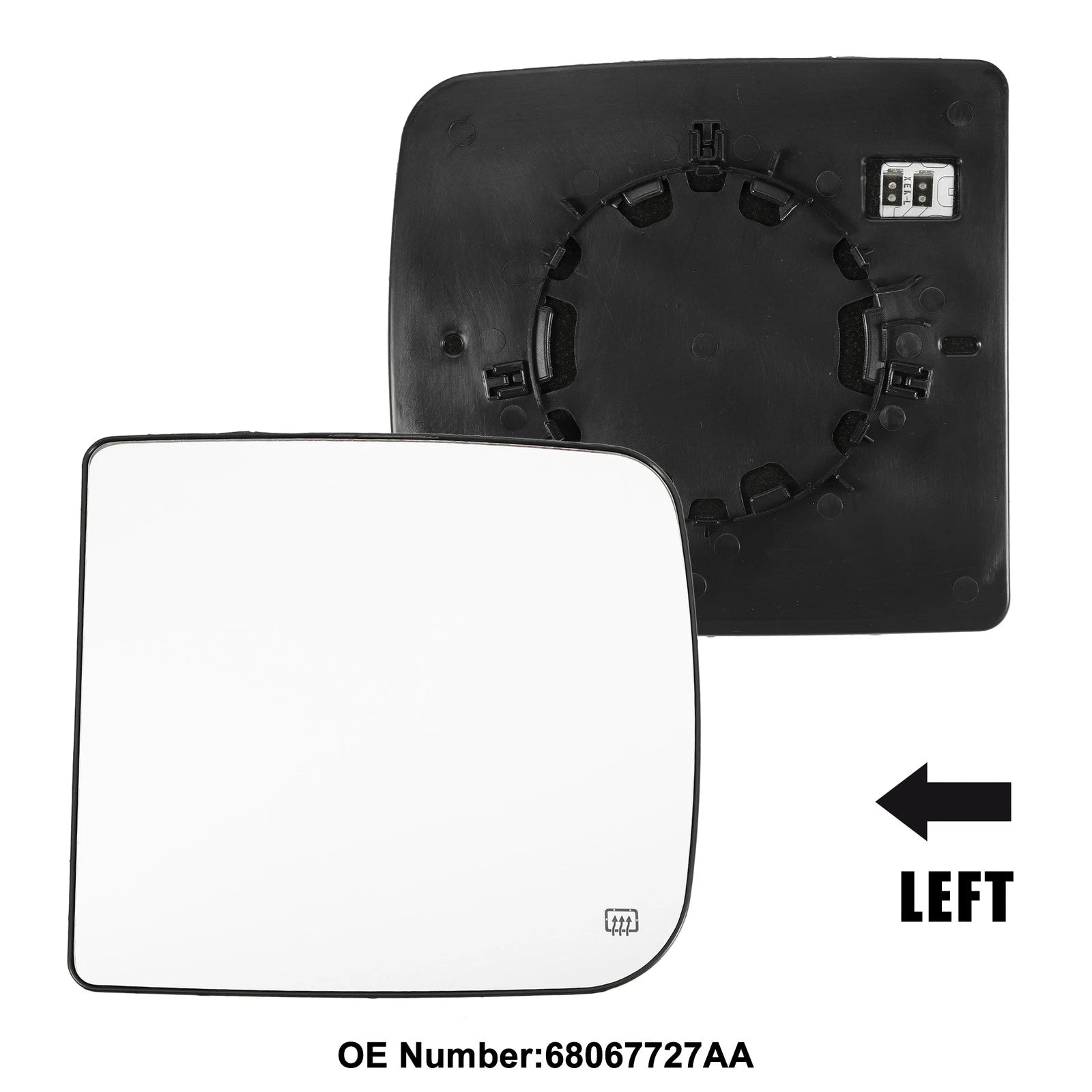 Left Side Towing Mirror Glass for Dodge Ram 1500 2500 3500 (No. 68067727AA)