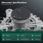 Alternator for Volkswagen Touareg (2013–2016) V6 3.0L 11815 FG18T120