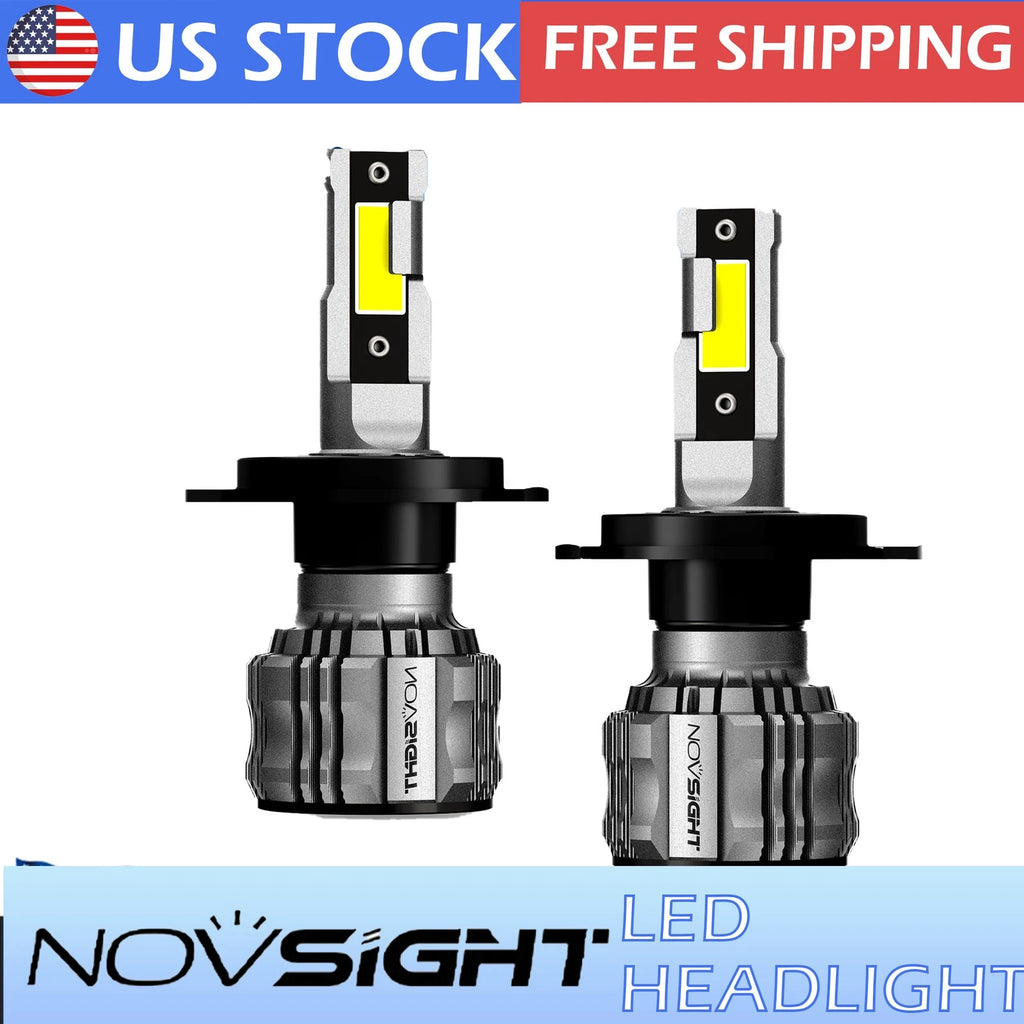 2X 9003 H4 LED Headlight Bulbs for Universal Vehicles (11000W, 6500K)
