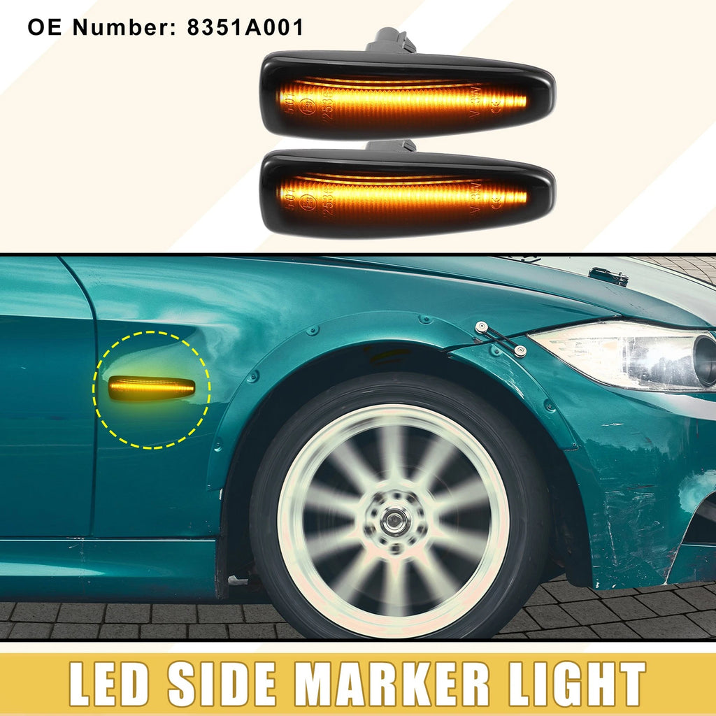 2X Front LED Side Marker Light 8351A001 for Mitsubishi 