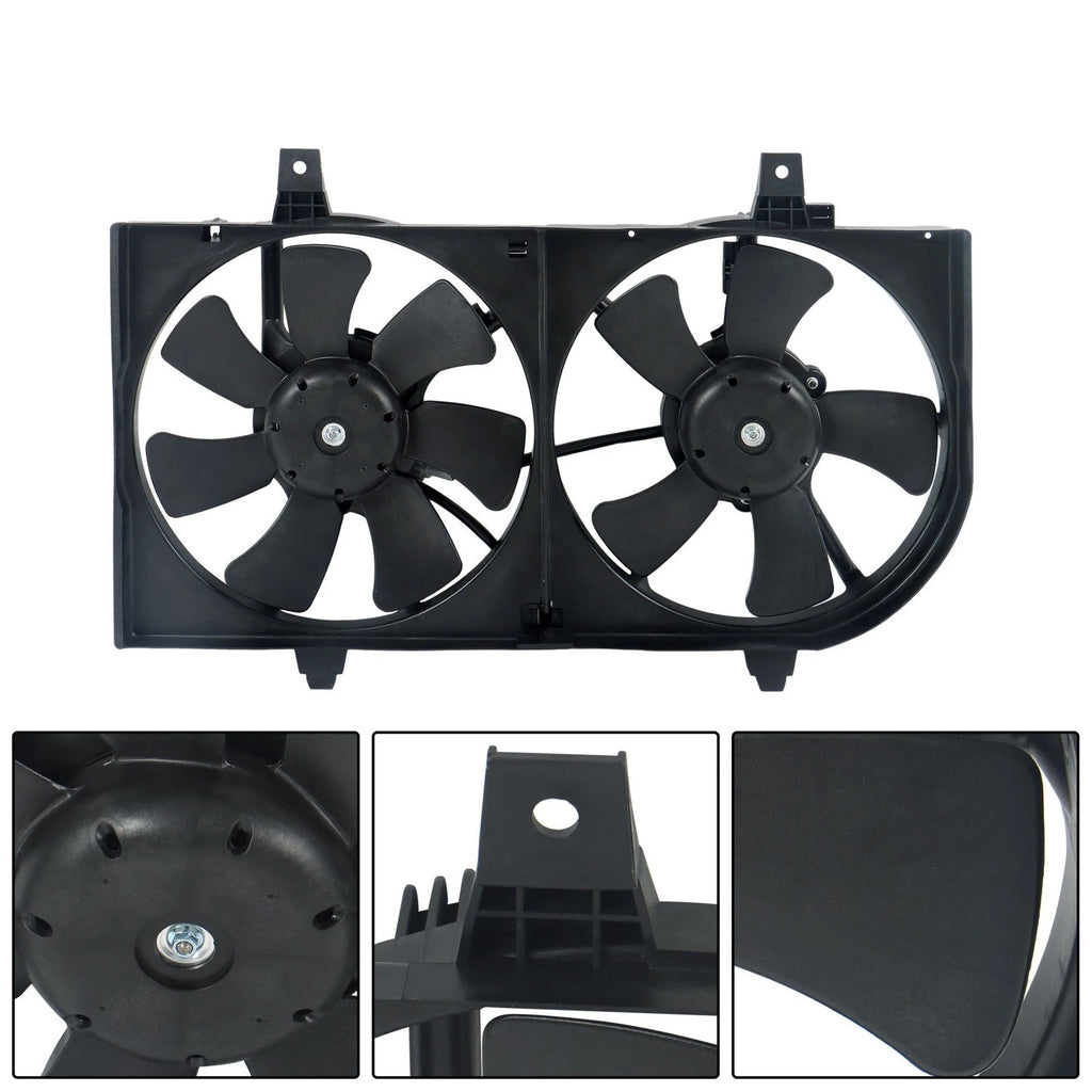 Dual Radiator Condenser Cooling Fan Assembly for Nissan Sentra 2002-2006