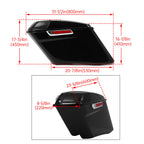 4" Stretched Hard Saddlebags with 5x7 Speaker Lids for Harley Touring CVO (1993–2013)