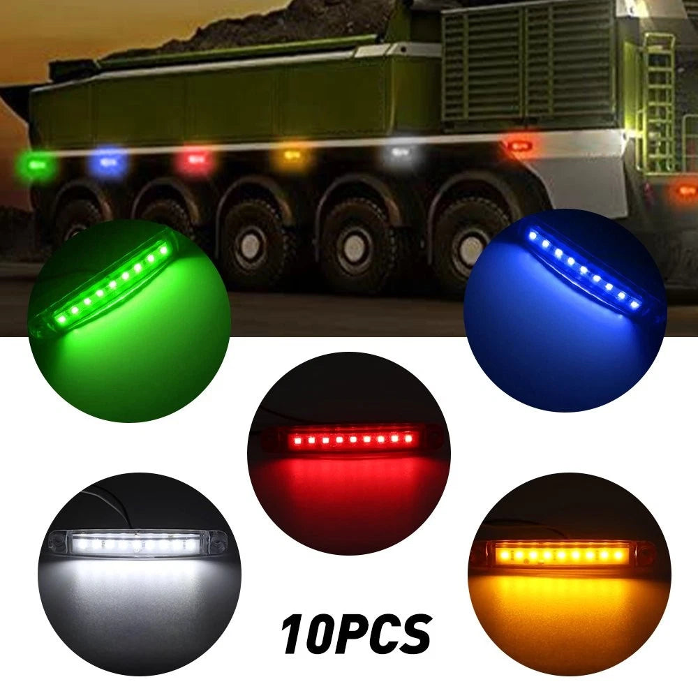 Amber LED Side Marker Indicators Light for Truck Boat Trailer (H)