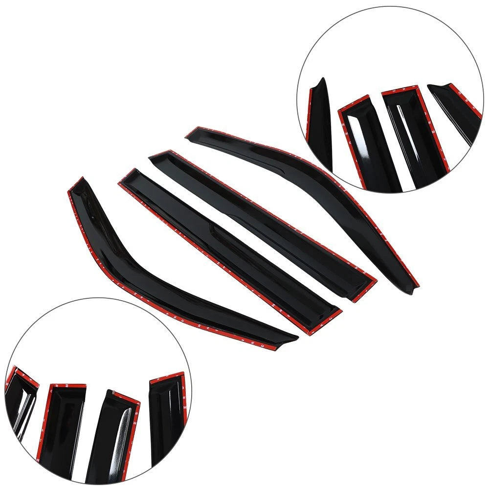 Set of 4 Smoke Window Visors for Toyota Highlander (2001–2007)