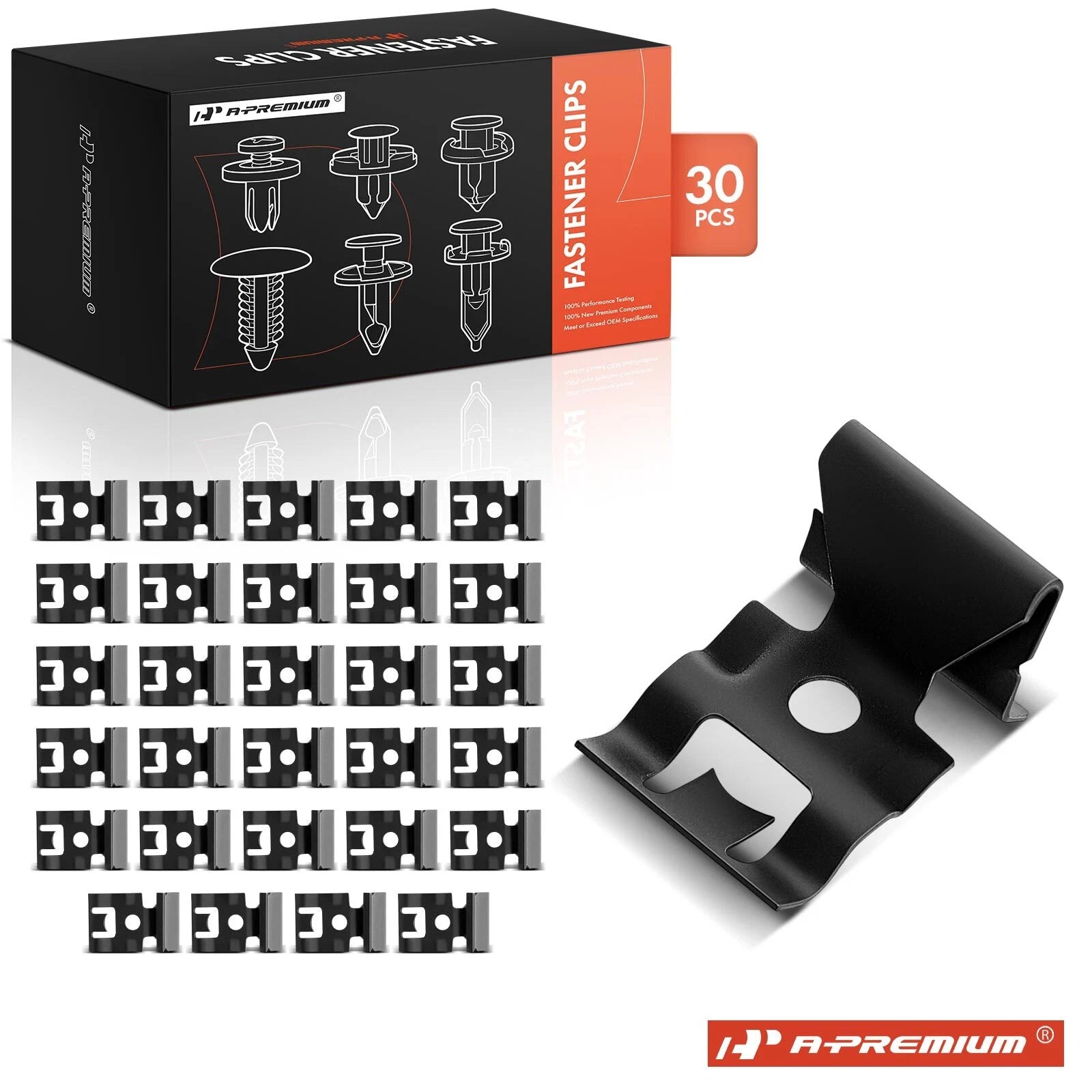 30Pcs Metal Window Reveal Molding Clips for Chevy C10, Impala (1960–1987)