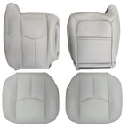 Set of 4 Front Leather Seat Covers for Chevy Silverado GMC Sierra (2003–2006)