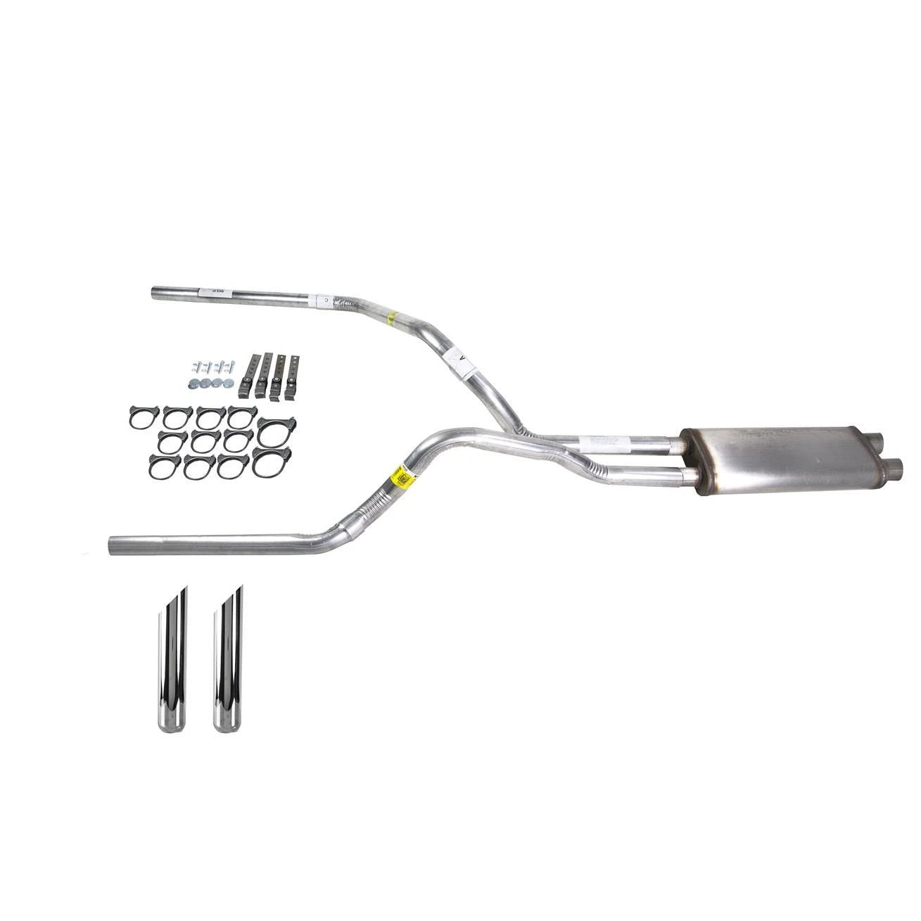 Dual Exhaust 2.5" Pipe Stainless Muffler with SW Tip for Tundra (2000–2007)