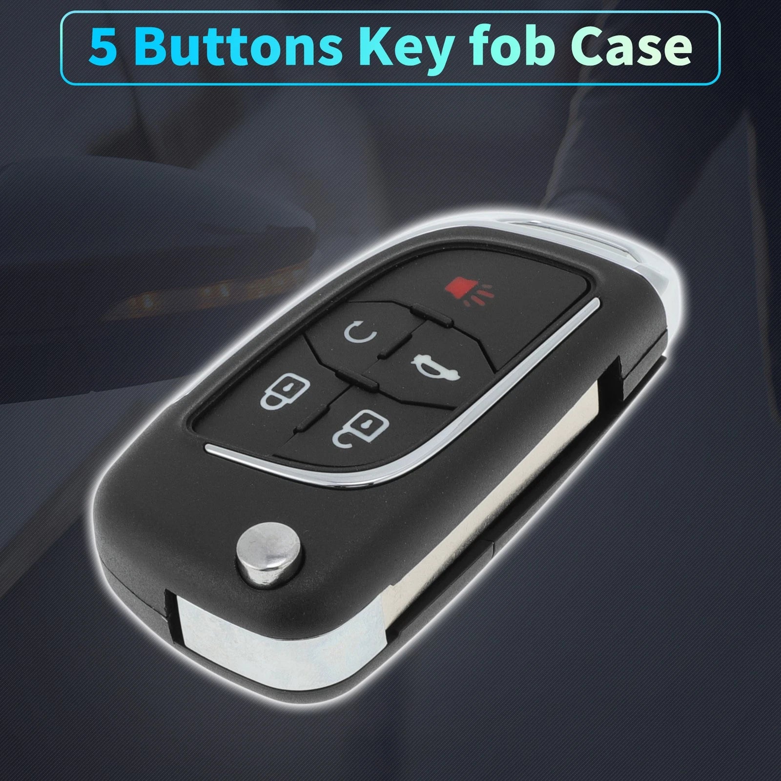 5X Key Fob Shell Case for Chevrolet Camaro Equinox (2010–2019)