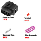 Set of 1 No.8D0973734 8 Way Pin Sealed Female Connector for VW Audi 