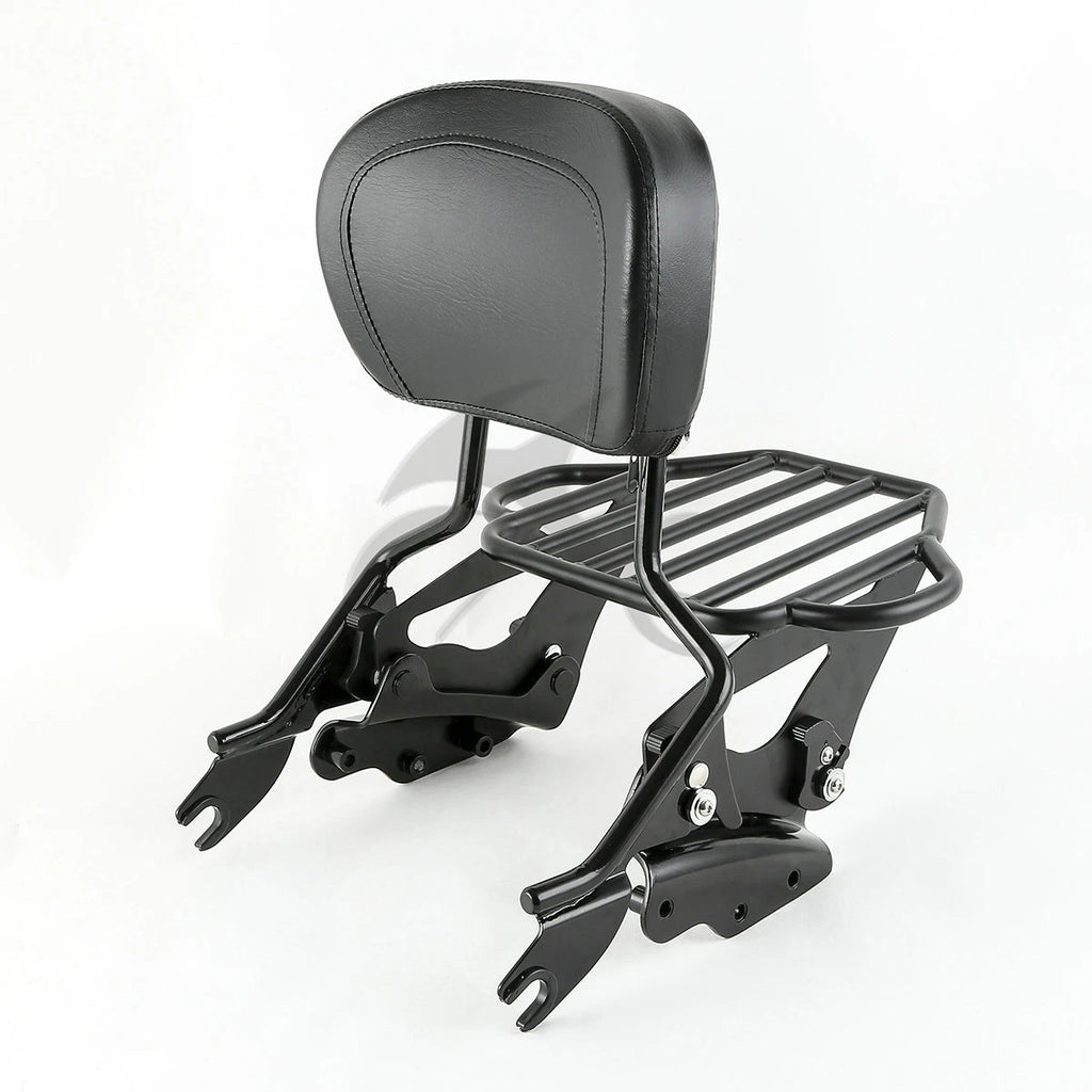 4 Point Docking Backrest Sissy Bar Luggage Rack for Harley Road King (2009–2013)