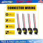 Set of 4 Extension Wiring Harness Sockets for 9005 HB3 9145 H10 Headlights Fog Lights