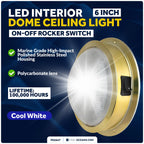 Marine LED Interior Dome Light for Boat (6")