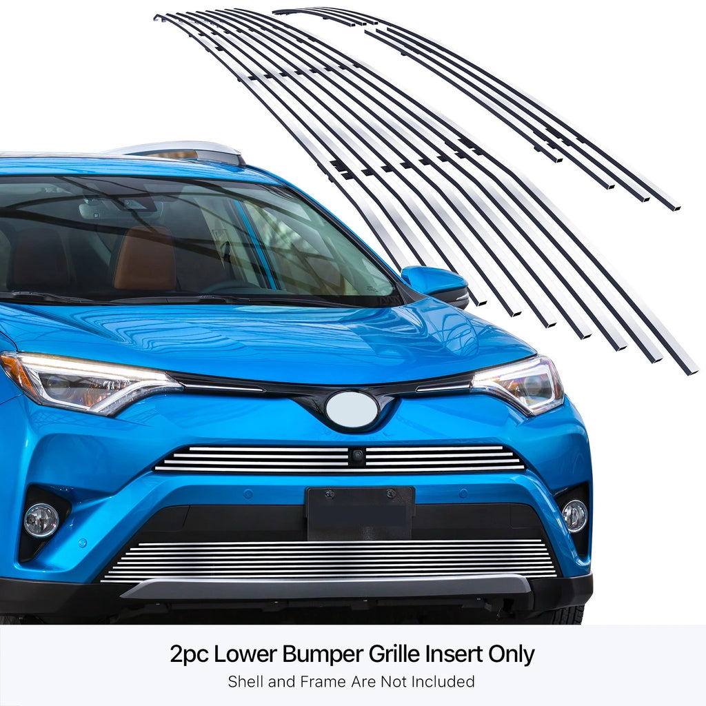 Stainless Chrome Billet Grille Insert for Toyota RAV4 (2016-2018)