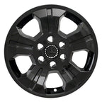 18" 4pc Gloss Black Wheel Skins (Set of 4) for 2014-2018 Chevy Suburban