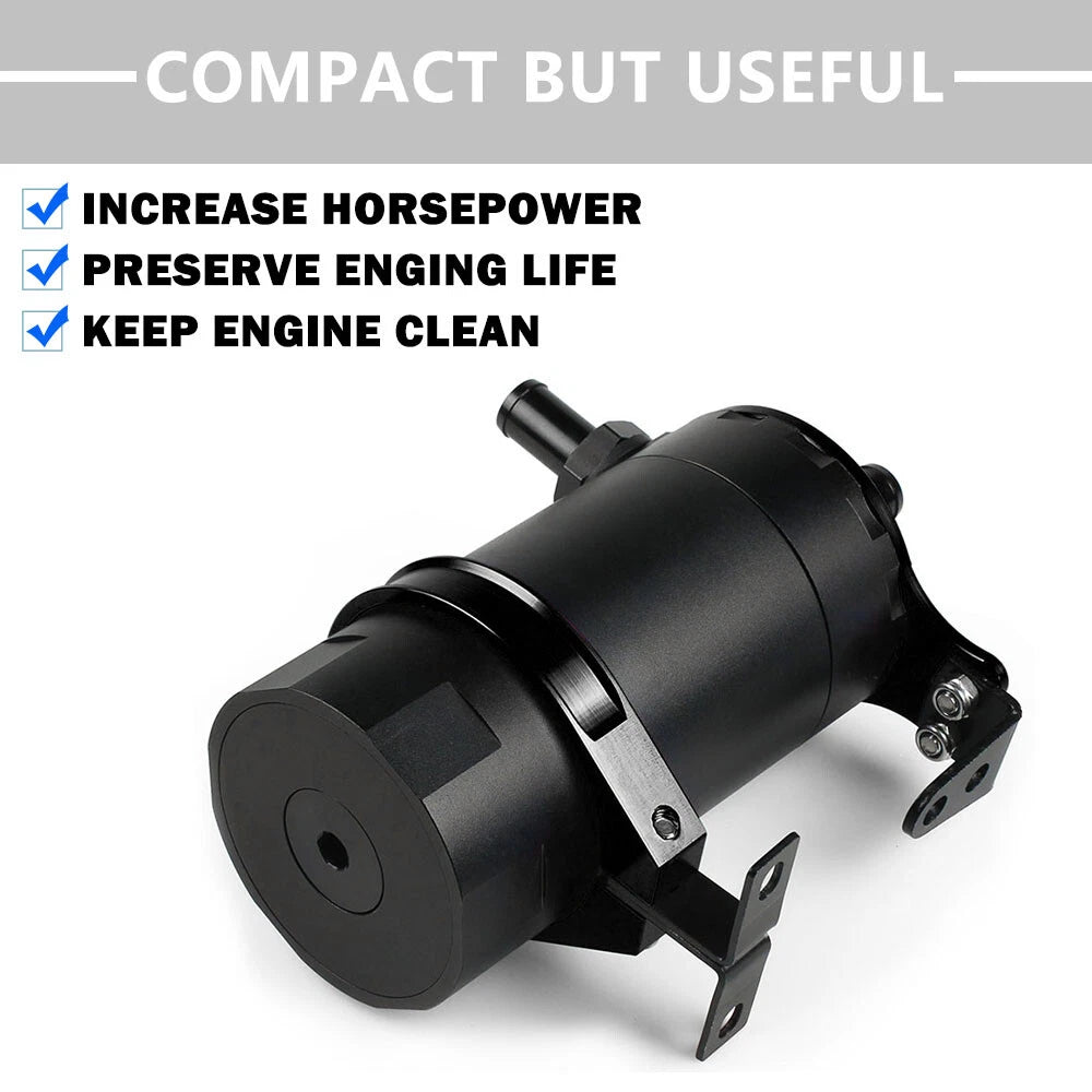 Baffled Aluminum Oil Catch Can for Car Accessories