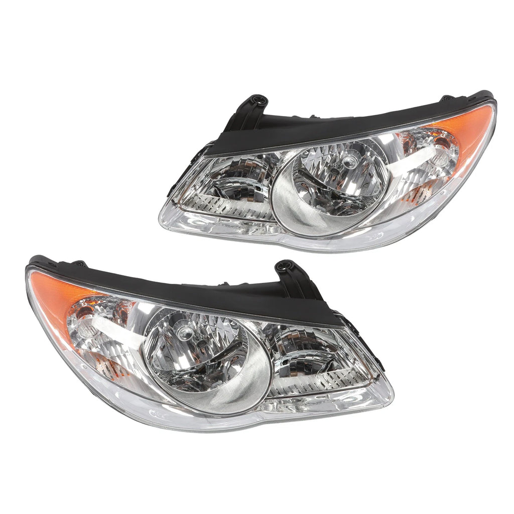 Set of 2 Halogen Headlights Assembly for Hyundai Elantra (2007–2010)