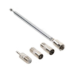 F Type Telescopic Aerial Antenna 75 Ohm with TV/3.5mm Adapter for Bose Wave