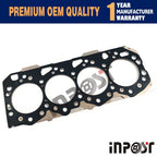 Set of 4 Cylinder Head Gaskets for Isuzu 4JK1 4JK1T Engine (Metal)