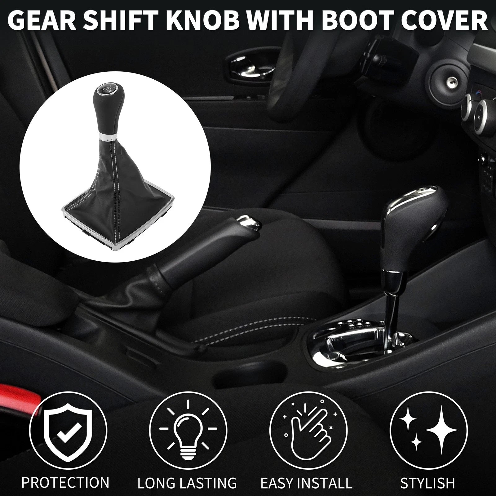 6 Speed Manual Gear Shift Knob with Cover for Mercedes-Benz C-Class (2015–2021)