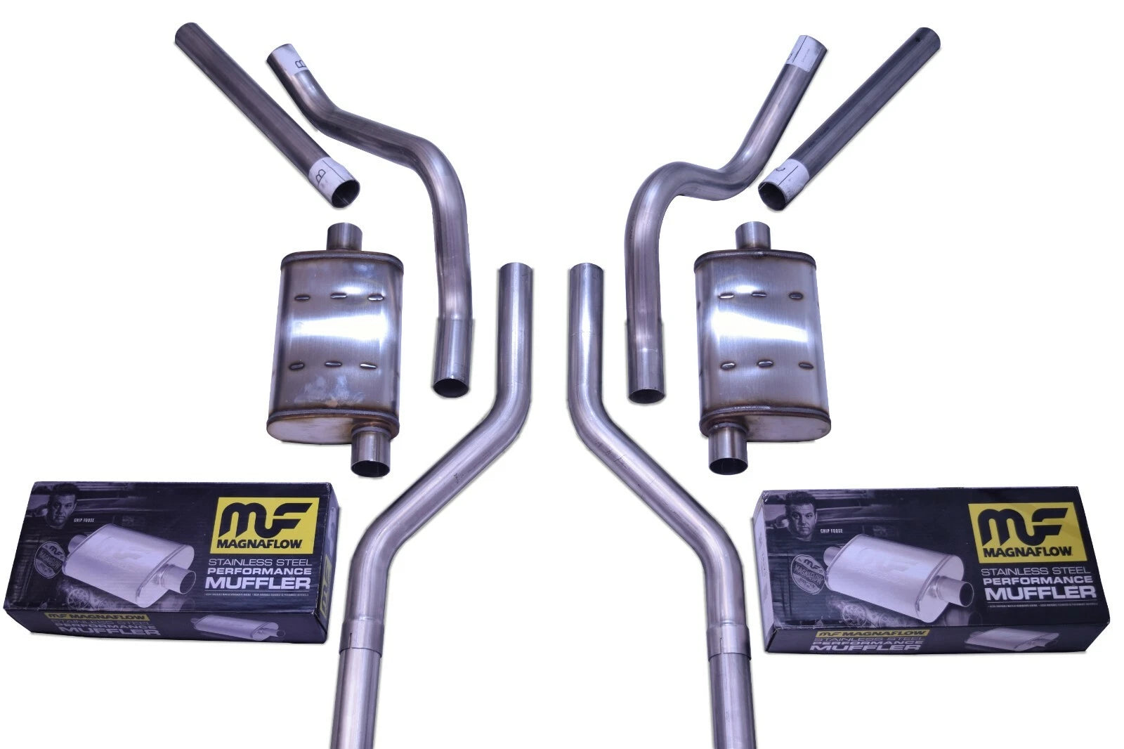 Dual Exhaust Kit for Suburban Yukon (1969–1972) 2.5" Mandrel Bend