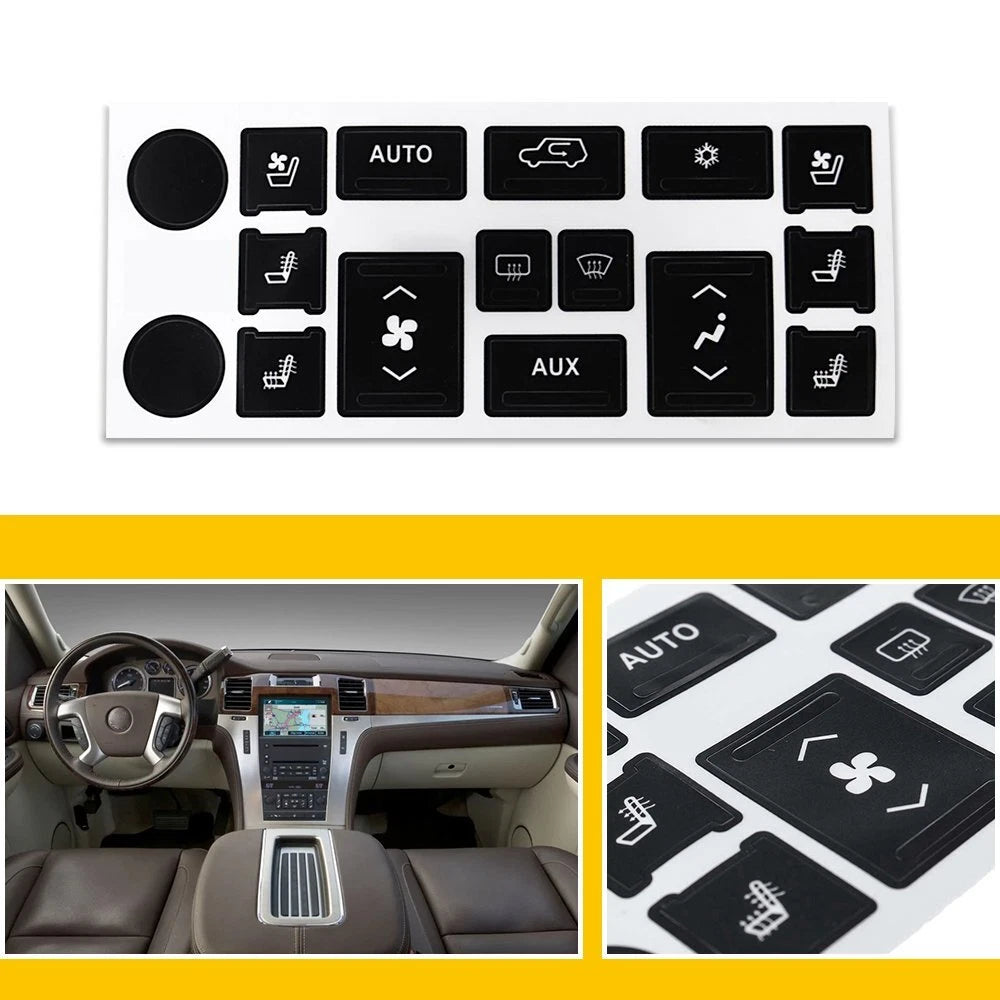 Set of 2 Control Button Repair Decals for Cadillac Escalade (2002–2020)