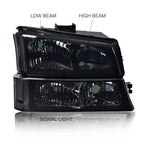 Smoke Lens Headlights & Black Tail Lights for Chevy Silverado (2003–2006)