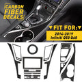 Set of 11 Carbon Fiber Interior Trim Covers for Infiniti Q50 Q60 (2014–2019)