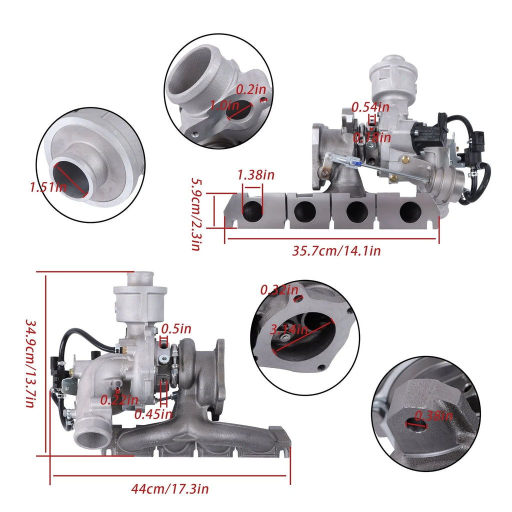 Turbocharger for Audi A3 A4 A4 Quattro TT 2.0T (2005â2013)
