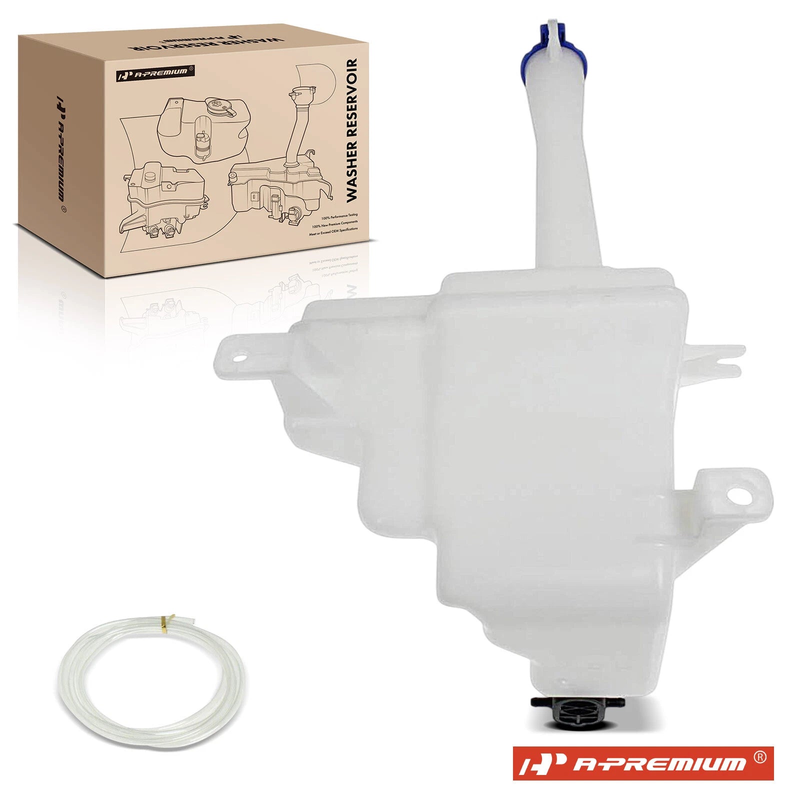Windshield Washer Reservoir with Cap & Pump for Kia Forte (2011–2013)