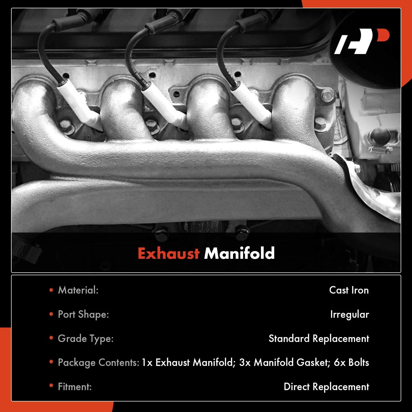 Left Exhaust Manifold Kit for Chevrolet Impala Buick Lucerne Pontiac (2006–2011)