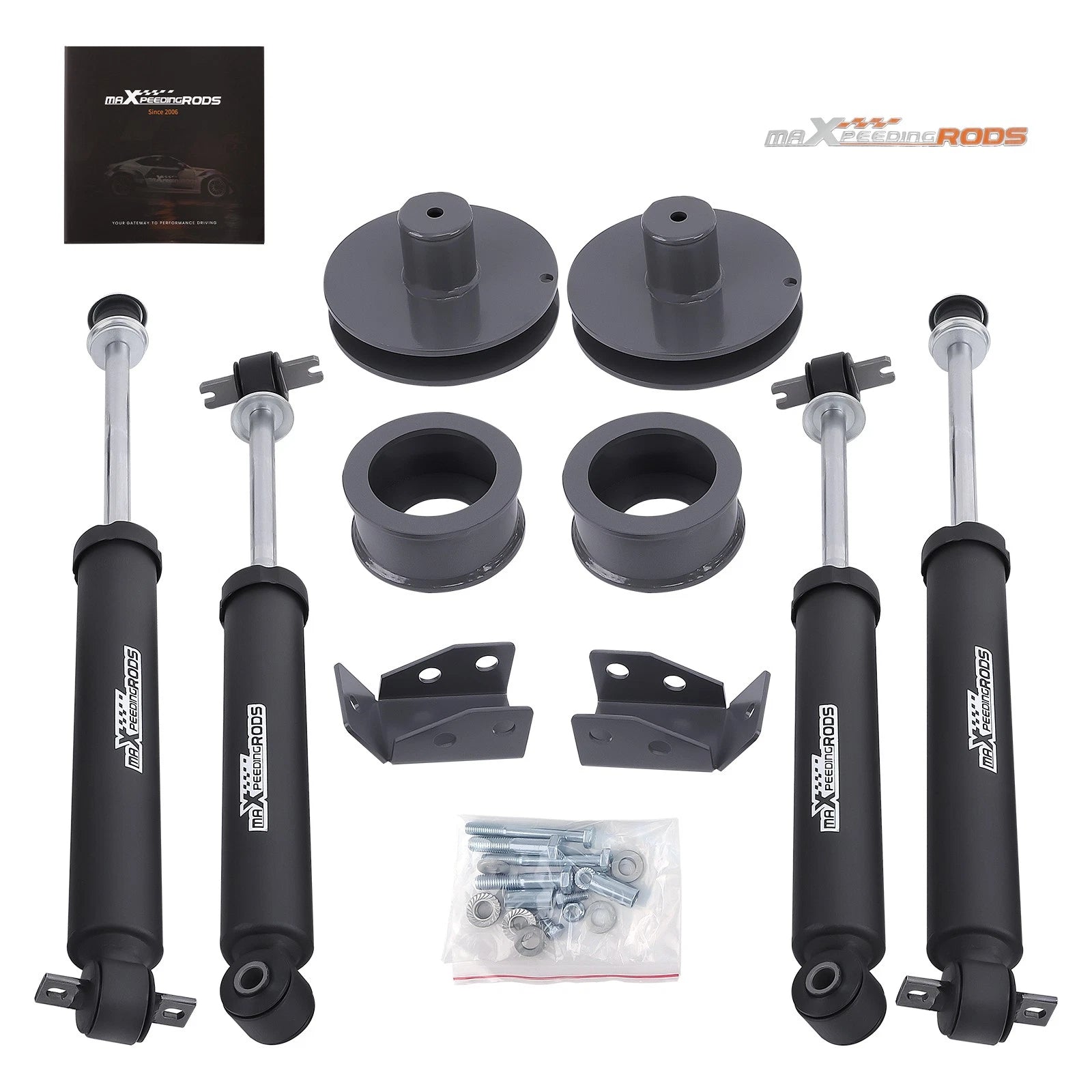 2" Lift Kit for Jeep Wrangler TJ 4WD (1997–2006) Shocks + Coil Spring Spacers