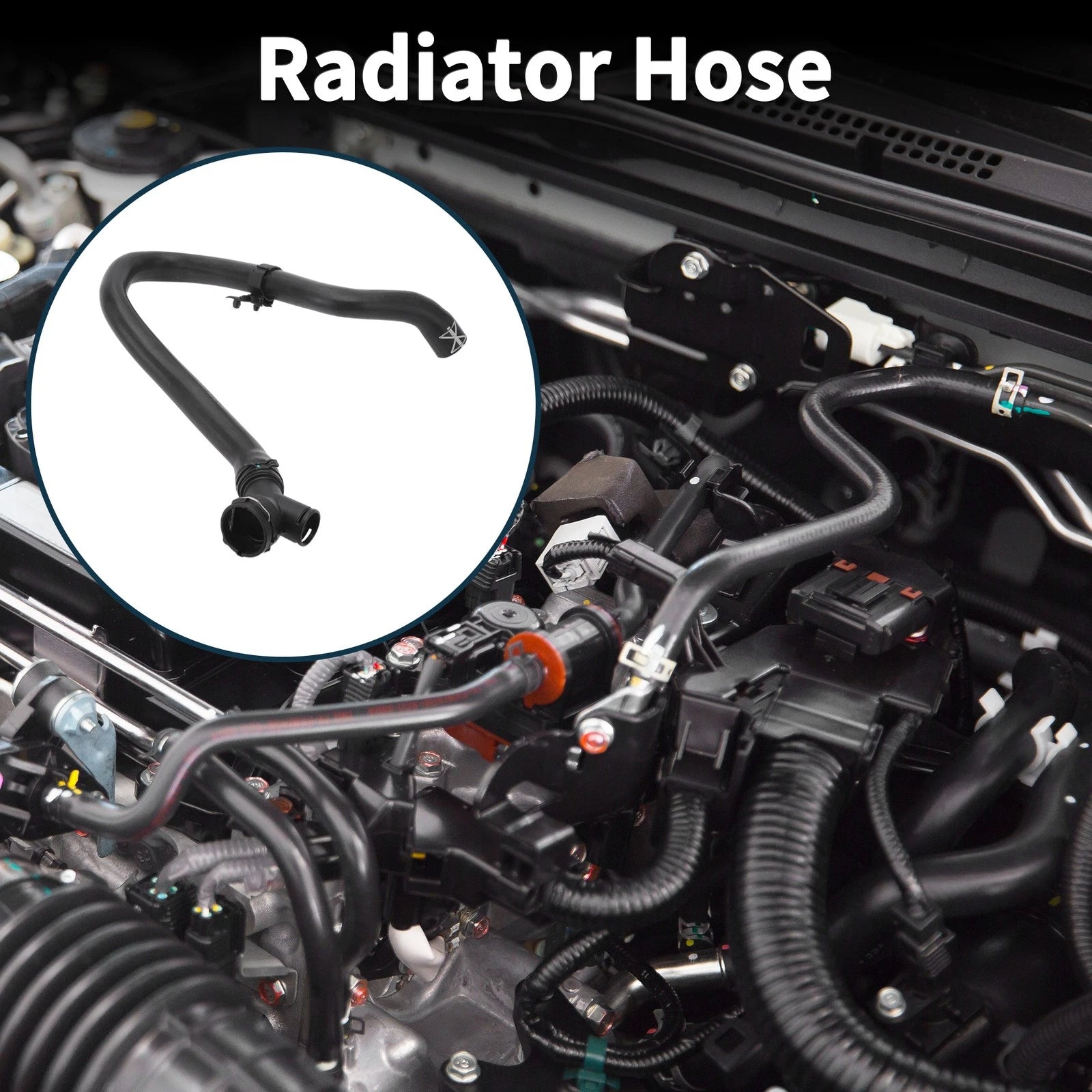Radiator Hose Coolant Tube for Audi A3 (2010) - Rubber Plastic Black
