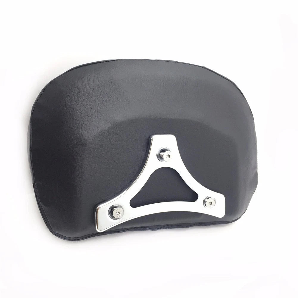 Chrome Cushion Backrest w/ Plate for Harley Touring Street Glide (1997–2017)