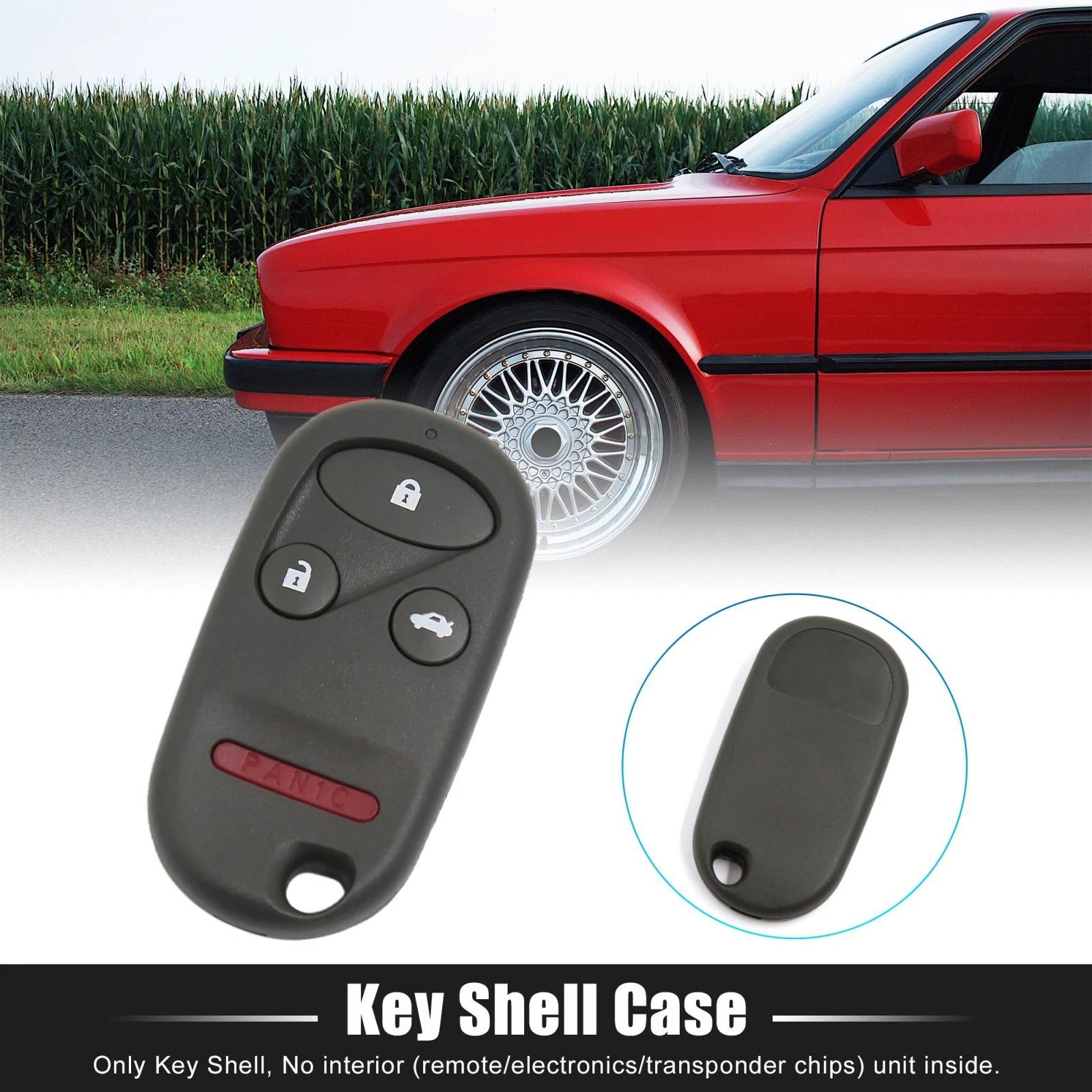 Key Fob Shell Case for Honda Accord (2003–2007) 4 Button Black