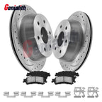 Rear Drilled Brake Rotors & Ceramic Pads for Chevy Silverado Sierra 1500 (1999–2006)